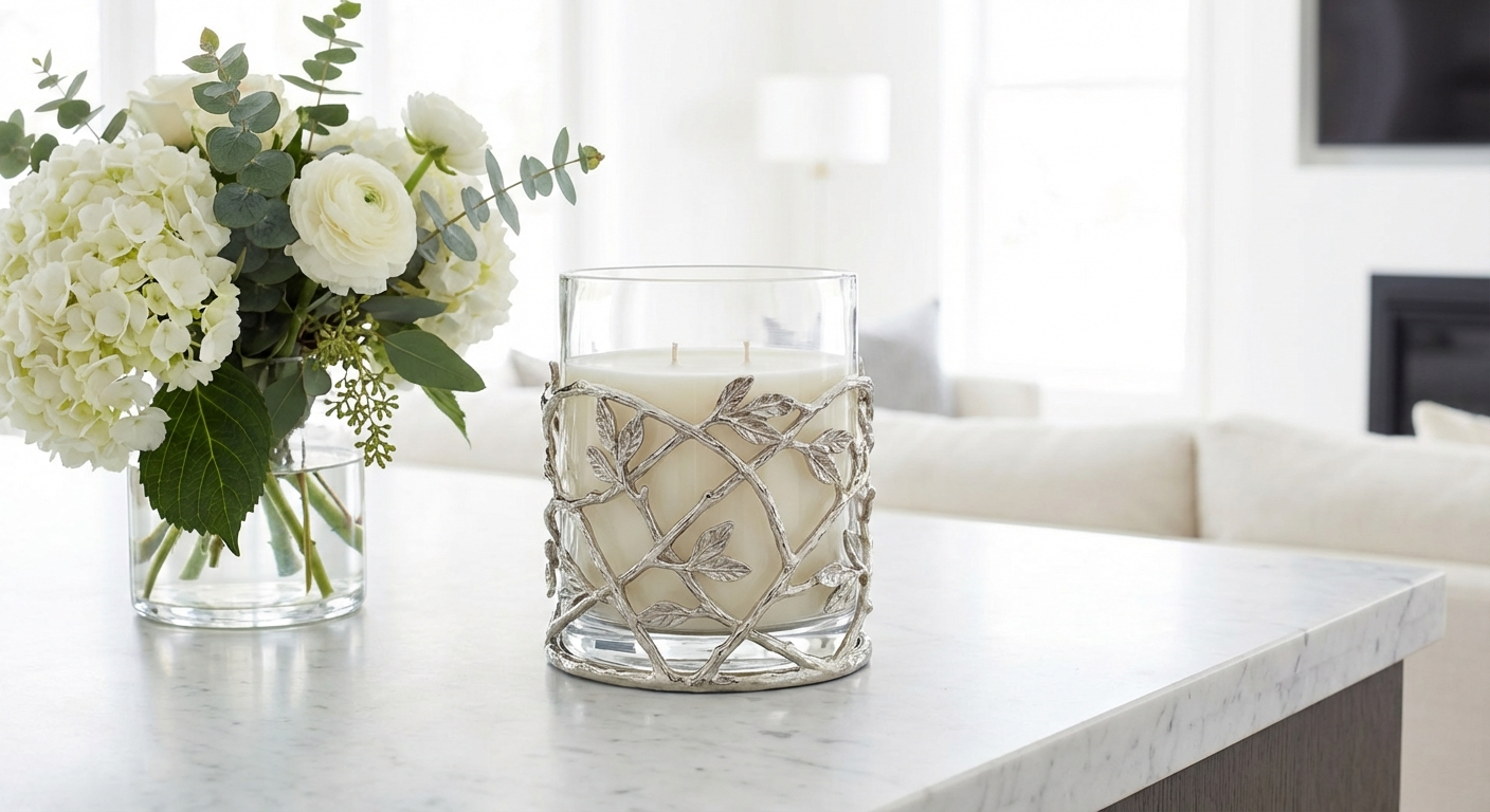 Nest New York luxury home fragrance candle in elegant glass vessel